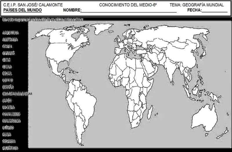 Lali Piñeiro Castilla: MAPAS MUDOS PARA IMPRIMIR DEL MUNDO Lali Piñeiro Castilla: MAPAS MUDOS PARA IMPRIMIR DEL MUNDO