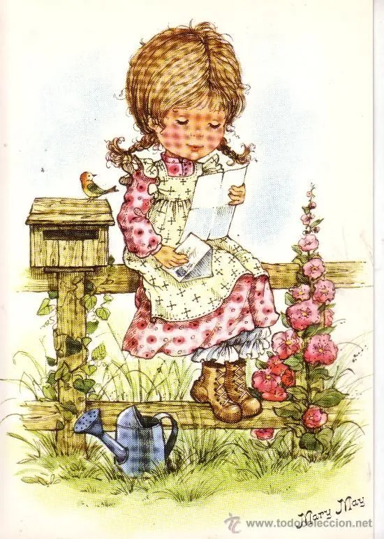 LAMINA DE 21X30 DE DIBUJOS DE NIÑOS - FIRMADAS MARY MAY - IDEAL ...