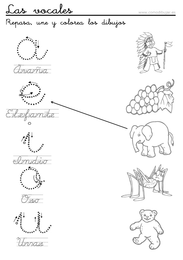 Figuras para aprender las vocales - Imagui
