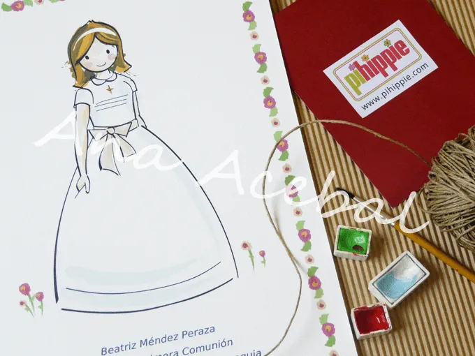 Lámina de Comunión personalizada A4