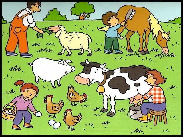 Lámina con diversos animales | Animales de granja | Pinterest ...