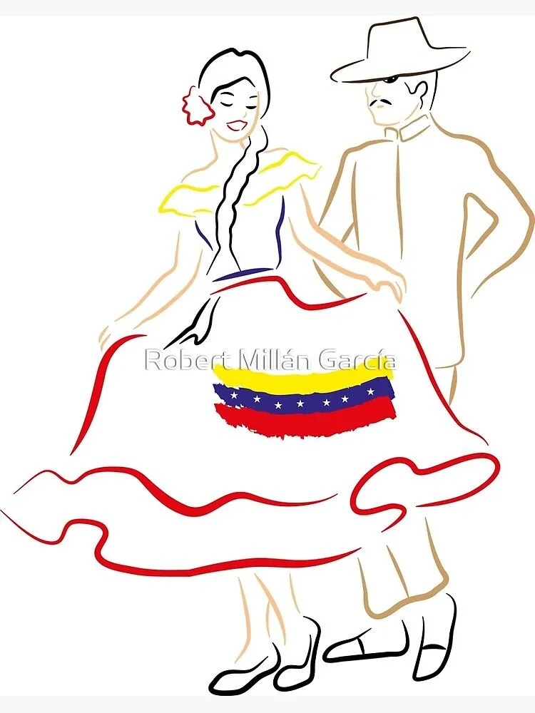 Lámina fotográfica con la obra «Baile Venezolano» de Robert Millán García |  Redbubble