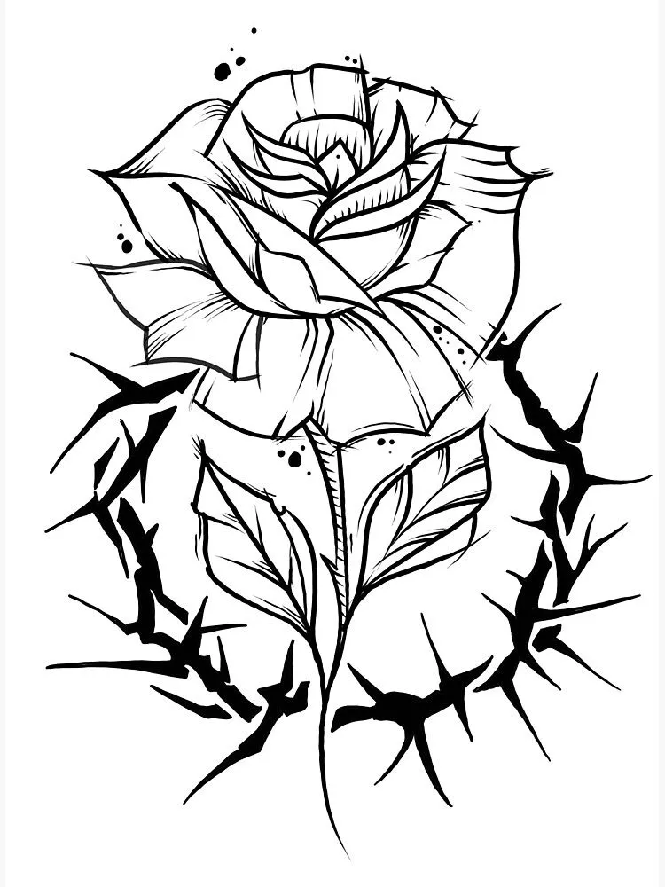 Lámina fotográfica con la obra «Espinas de rosa» de Stayskull | Redbubble