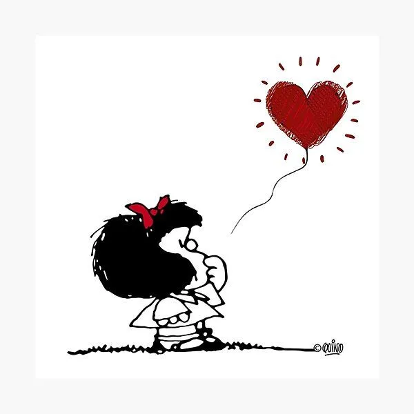Lámina fotográfica con la obra «Mafalda enamorada» de Limonada | Redbubble Lámina fotográfica con la obra «Mafalda enamorada» de Limonada | Redbubble