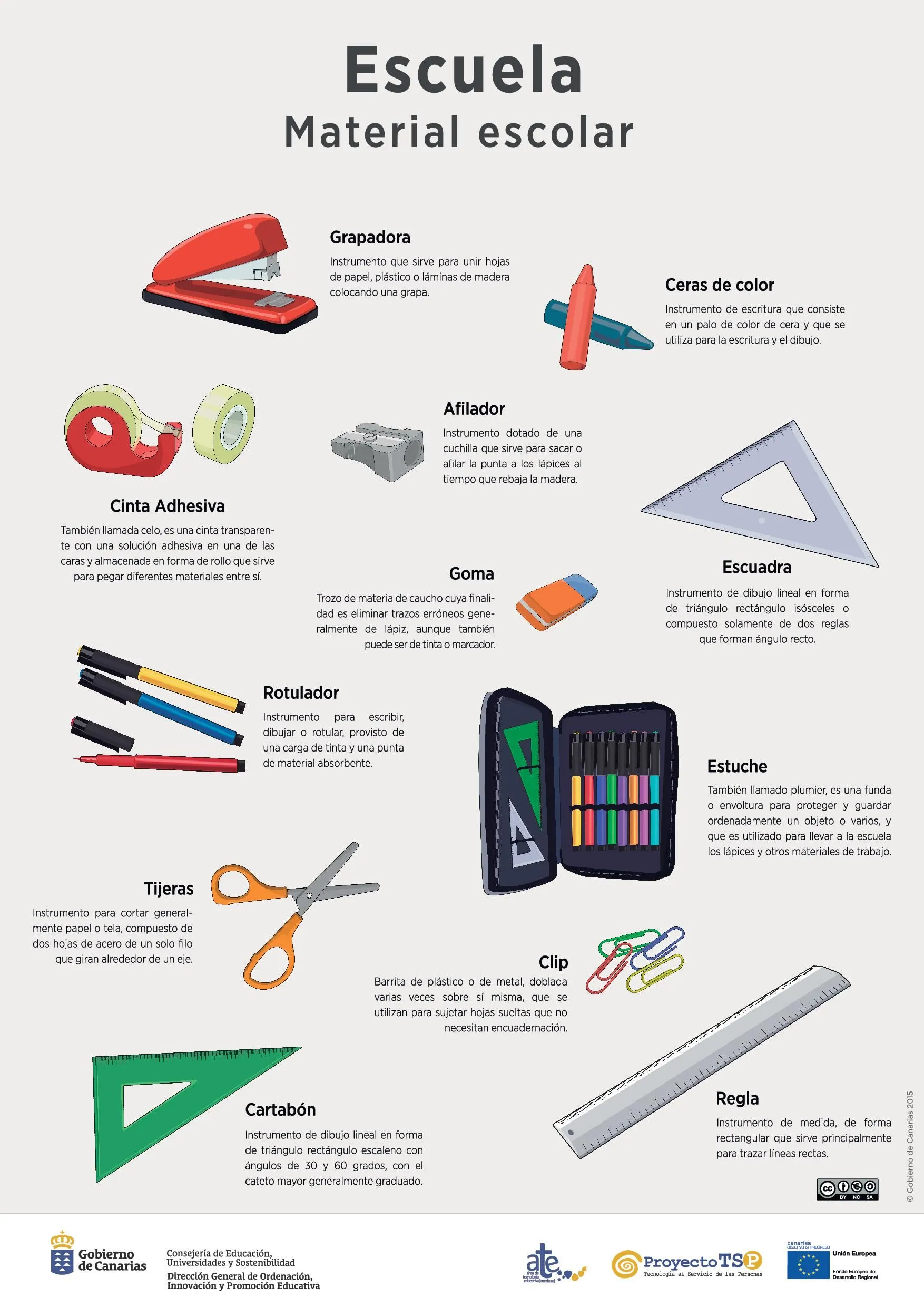 Lámina: Materiales escolares | Recursos educativos digitales Lámina: Materiales escolares | Recursos educativos digitales