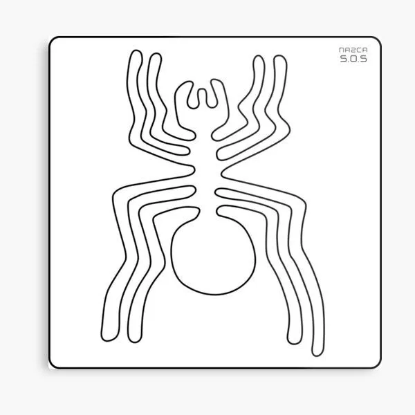 Lámina metálica for Sale con la obra «Nazca SOS - Araña» de kernowerno |  Redbubble