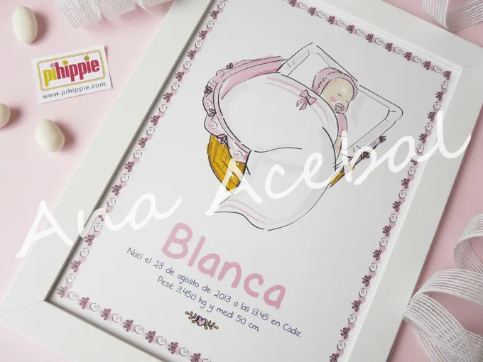 Lámina de Nacimiento personalizada A4