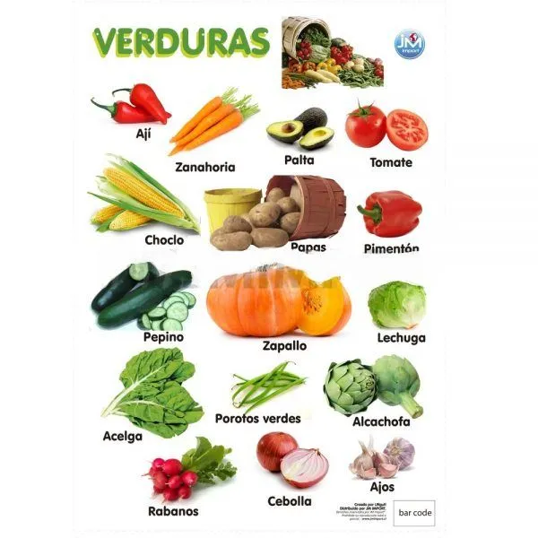 LAMINAS 50 X 70 CM FRUTAS Y VERDURAS - Active Brain LAMINAS 50 X 70 CM FRUTAS Y VERDURAS - Active Brain