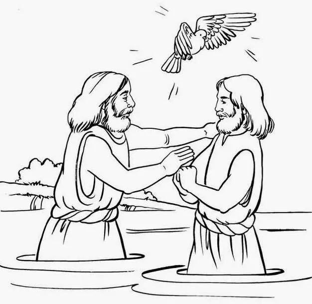 Laminas de La Biblia Para Colorear ,Imprimir y Recortar.: Bautismo ... Laminas de La Biblia Para Colorear ,Imprimir y Recortar.: Bautismo ...