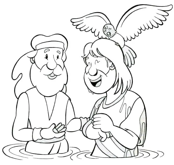 Laminas de La Biblia Para Colorear ,Imprimir y Recortar.: Bautismo ... Laminas de La Biblia Para Colorear ,Imprimir y Recortar.: Bautismo ...