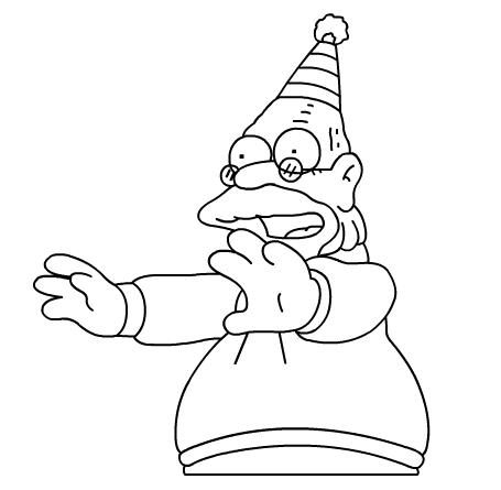 LAMINAS PARA COLOREAR - COLORING PAGES: Abraham Simpson (Abe ... LAMINAS PARA COLOREAR - COLORING PAGES: Abraham Simpson (Abe ...
