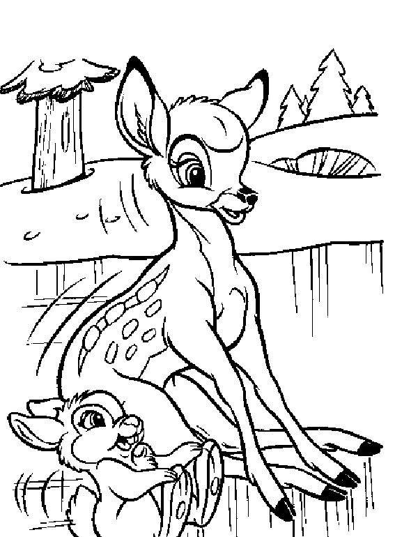 Láminas para Colorear - Coloring Pages: Bambi para pintar colorear ... Láminas para Colorear - Coloring Pages: Bambi para pintar colorear ...