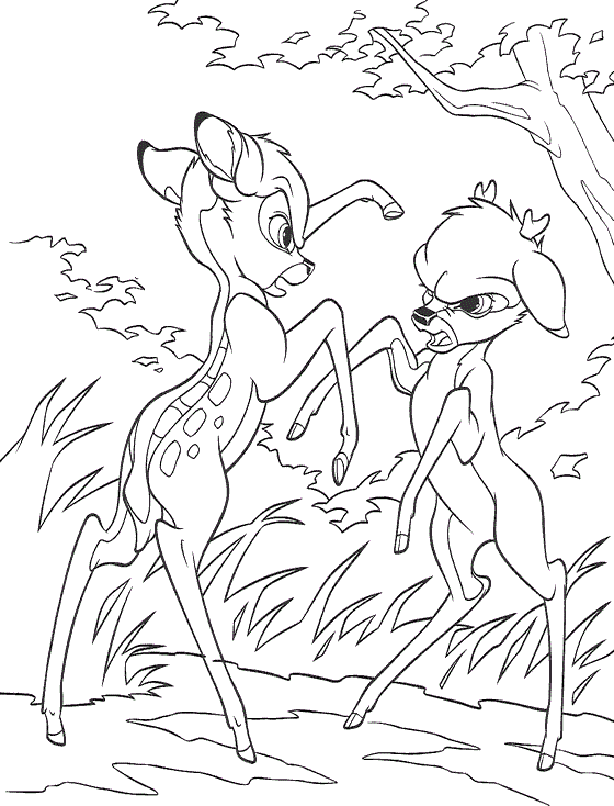 LAMINAS PARA COLOREAR - COLORING PAGES: Bambi para pintar colorear ...