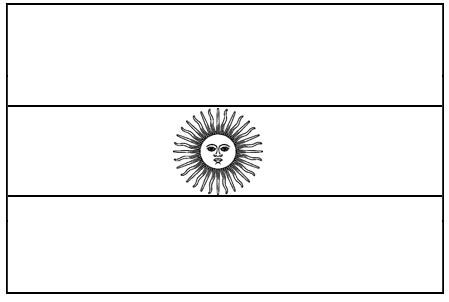 LAMINAS PARA COLOREAR - COLORING PAGES: Bandera de Argentina para ...