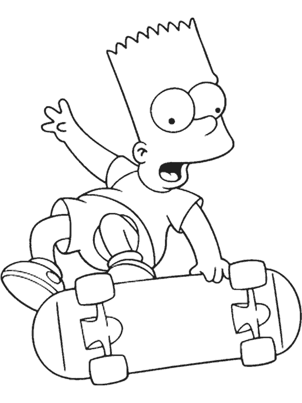 LAMINAS PARA COLOREAR - COLORING PAGES: Bart Simpson para dibujar ... LAMINAS PARA COLOREAR - COLORING PAGES: Bart Simpson para dibujar ...