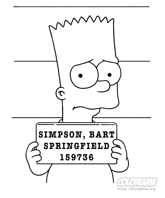 Láminas para Colorear - Coloring Pages: Bart Simpson para dibujar ... Láminas para Colorear - Coloring Pages: Bart Simpson para dibujar ...