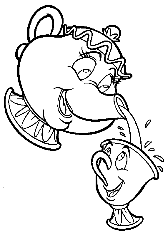 LAMINAS PARA COLOREAR - COLORING PAGES: La Bella y la Bestia para ...