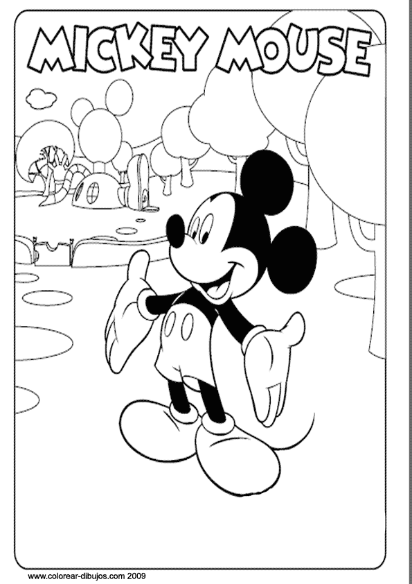 LAMINAS PARA COLOREAR - COLORING PAGES: La Casa de Mickey Mouse ...