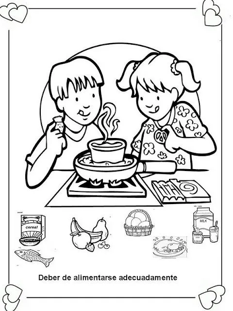 Deberes y Derechos del Niño para dibujar pintar colorear e ... Deberes y Derechos del Niño para dibujar pintar colorear e ...