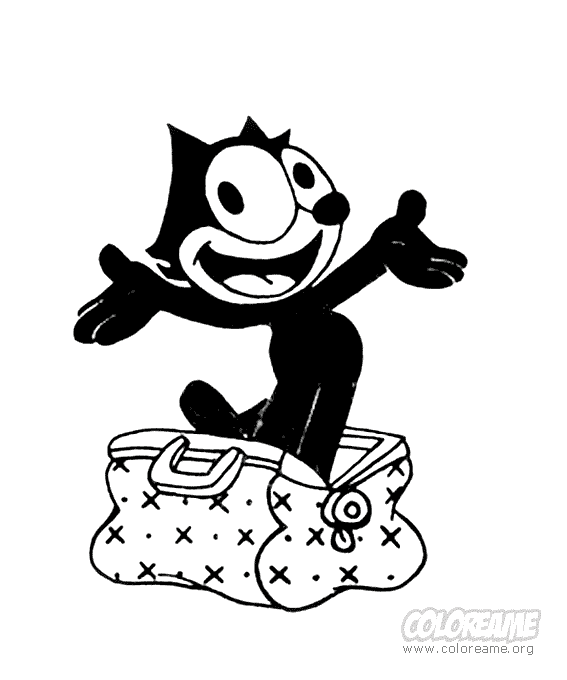 Felix el Gato para dibujar pintar imprimir recortar y pegar ... Felix el Gato para dibujar pintar imprimir recortar y pegar ...