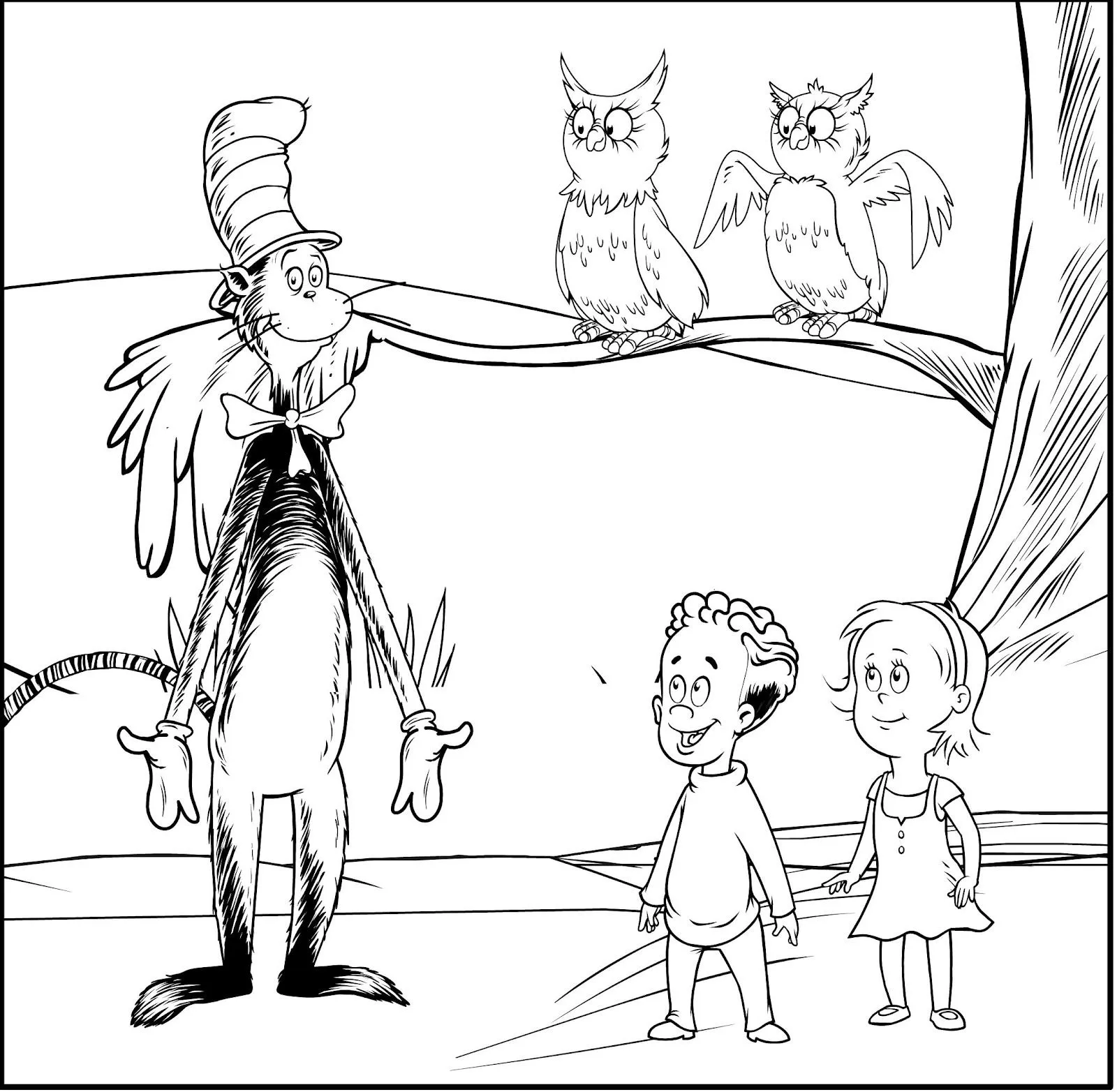 LAMINAS PARA COLOREAR - COLORING PAGES: El Gato Ensombrerado para ... LAMINAS PARA COLOREAR - COLORING PAGES: El Gato Ensombrerado para ...