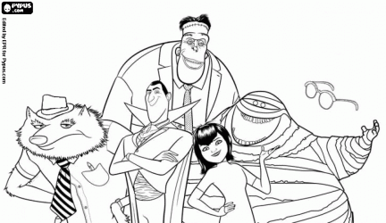 LAMINAS PARA COLOREAR - COLORING PAGES: Hotel Transylvania para ...