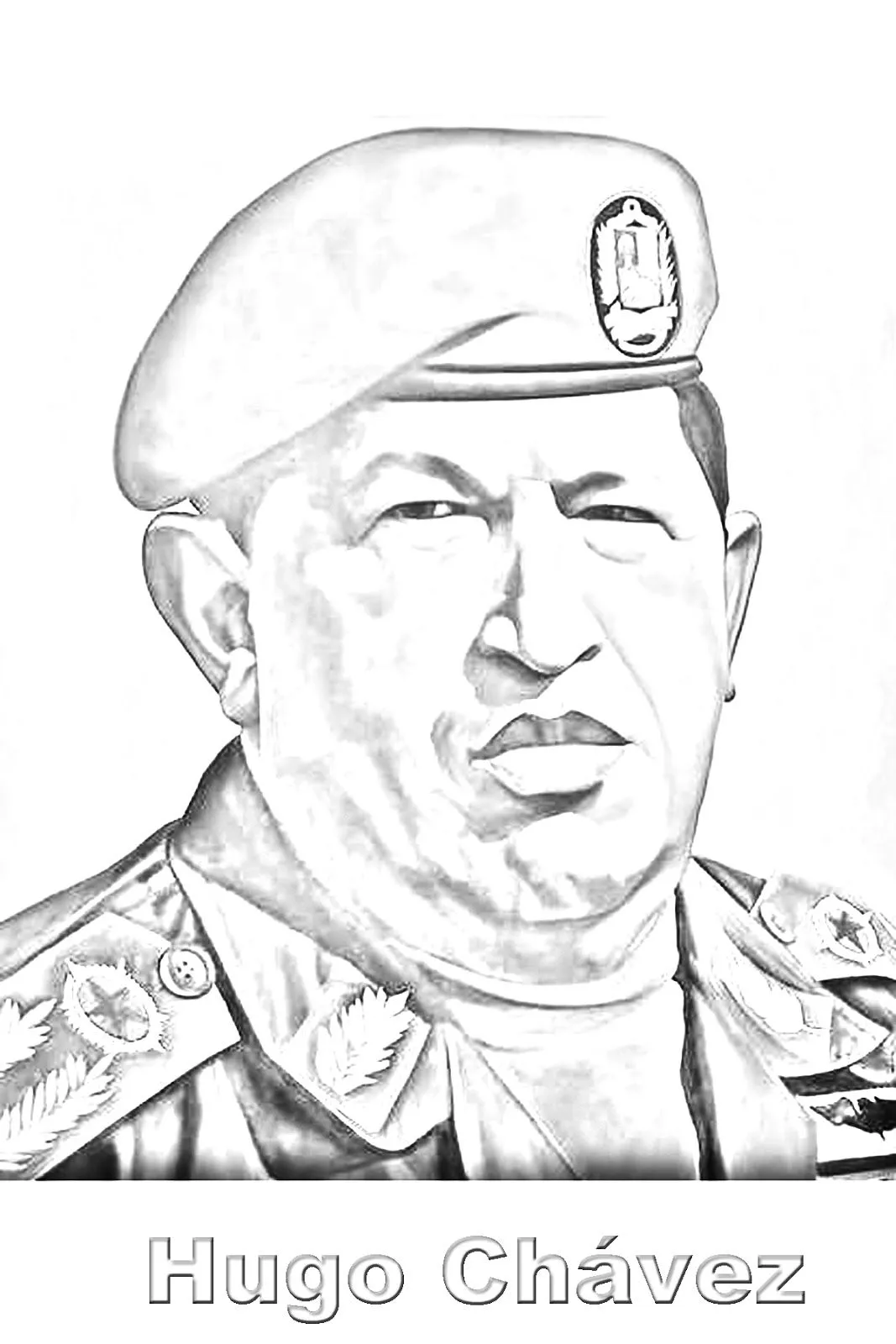 LAMINAS PARA COLOREAR - COLORING PAGES: Hugo Chavez para colorear