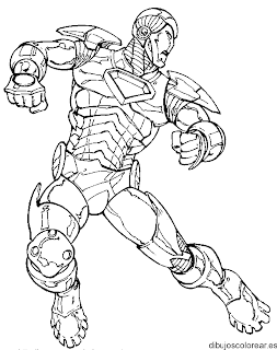 LAMINAS PARA COLOREAR - COLORING PAGES: Ironman para dibujar ...