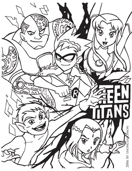 Jovenes titanes (teen Titans) para dibujar pintar colorear ... Jovenes titanes (teen Titans) para dibujar pintar colorear ...