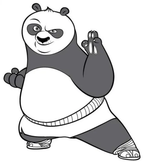 Kung Fu Panda para dibujar colorear imprimir recortar y pegar ...