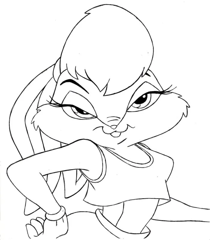 Lola Bunny la novia de bugs bunny para colorear pintar e imprimir ...