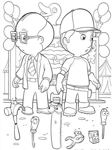 Láminas para Colorear - Coloring Pages: Manny a la Obra para colorear Láminas para Colorear - Coloring Pages: Manny a la Obra para colorear