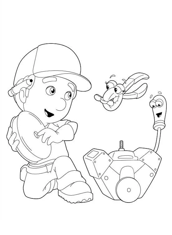 Láminas para Colorear - Coloring Pages: Manny a la Obra para colorear