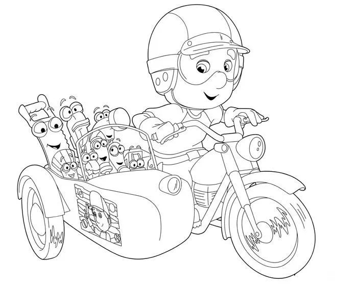 Láminas para Colorear - Coloring Pages: Manny a la Obra para colorear