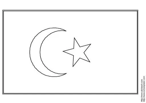 LAMINAS PARA COLOREAR - COLORING PAGES: Mapa y Bandera de Turquía ...