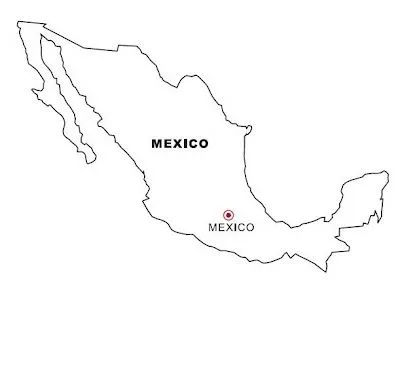 LAMINAS PARA COLOREAR - COLORING PAGES: Mapa y Bandera de Mexico ...