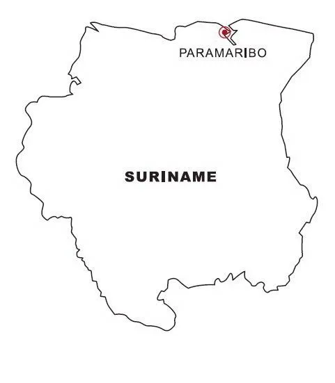 Láminas para Colorear - Coloring Pages: Mapa y Bandera de Surinam ... Láminas para Colorear - Coloring Pages: Mapa y Bandera de Surinam ...