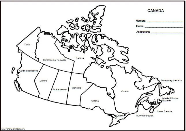 LAMINAS PARA COLOREAR - COLORING PAGES: Mapa y Bandera de Canada ... LAMINAS PARA COLOREAR - COLORING PAGES: Mapa y Bandera de Canada ...