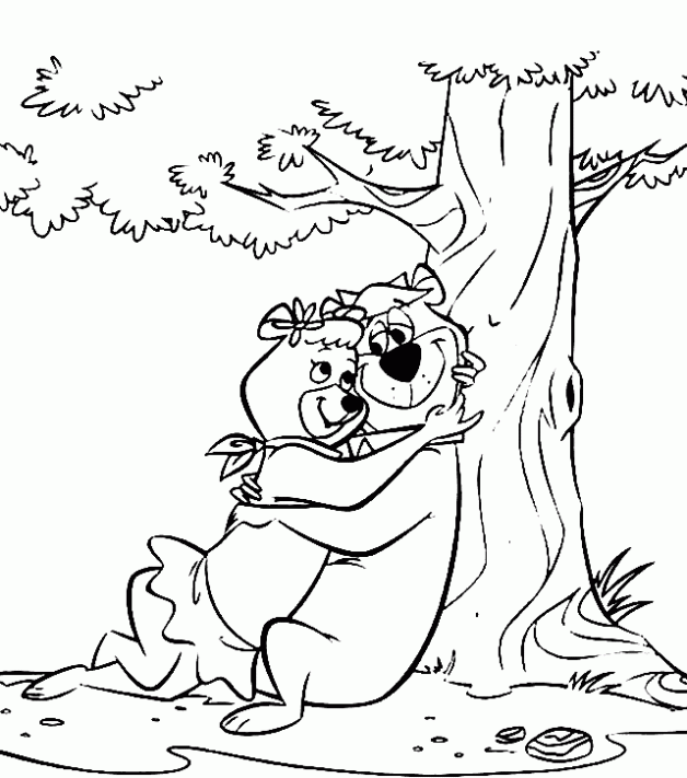 Láminas para Colorear - Coloring Pages: El Oso Yogui para dibujar ...