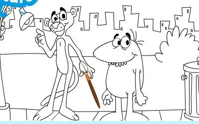 Láminas para Colorear - Coloring Pages: La Pantera Rosa para colorear