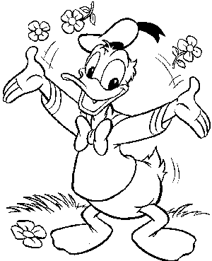 Láminas para Colorear - Coloring Pages: El Pato Donald para ...