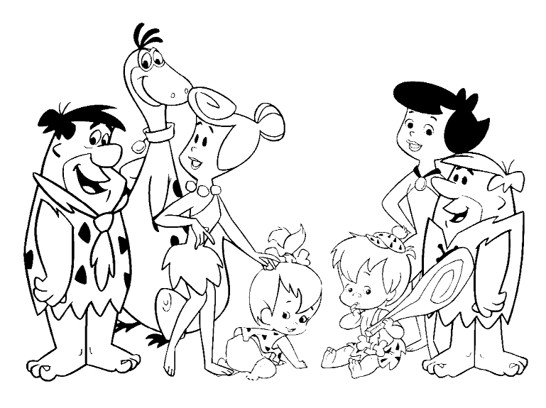 LAMINAS PARA COLOREAR - COLORING PAGES: Los Picapiedras para ...