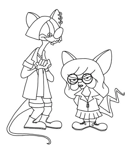 Pinky y Cerebro para dibujar pintar colorear e imprimir - colorearrr Pinky y Cerebro para dibujar pintar colorear e imprimir - colorearrr