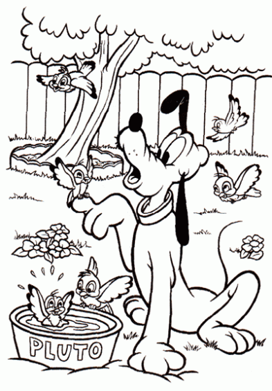 Láminas para Colorear - Coloring Pages: Pluto para dibujar pintar ...