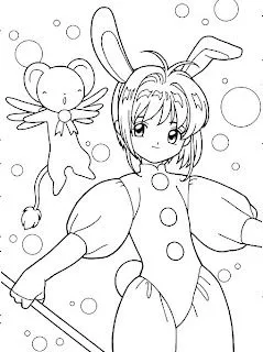 LAMINAS PARA COLOREAR - COLORING PAGES: Sakura Card captor para ...