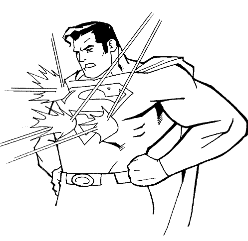 Superman para dibujar pintar y colorear - colorearrr
