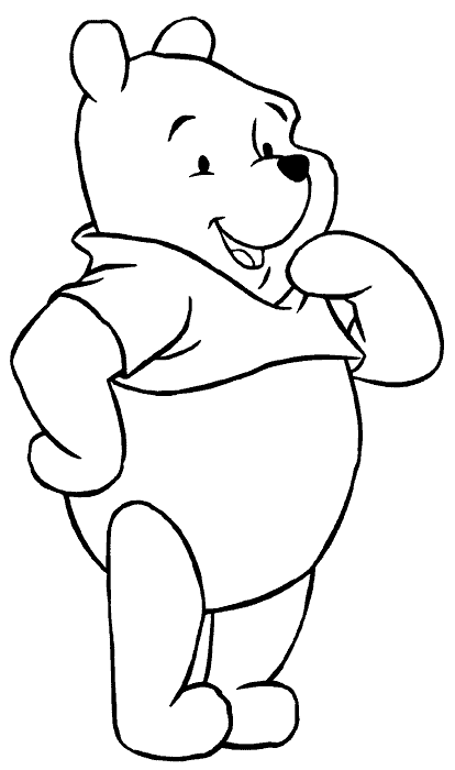 Winnie Pooh para imprimir pintar recortar y pegar - colorearrr