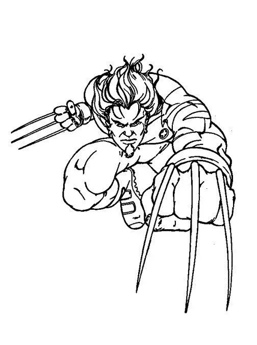 LAMINAS PARA COLOREAR - COLORING PAGES: Wolverine para colorear