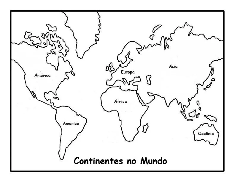 Los 6 continentes para colorear - Imagui