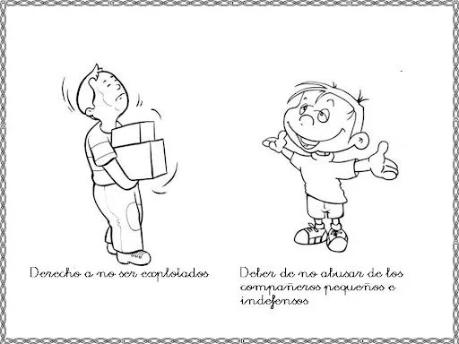 Dibujos para colorear deberes y derechos - Imagui
